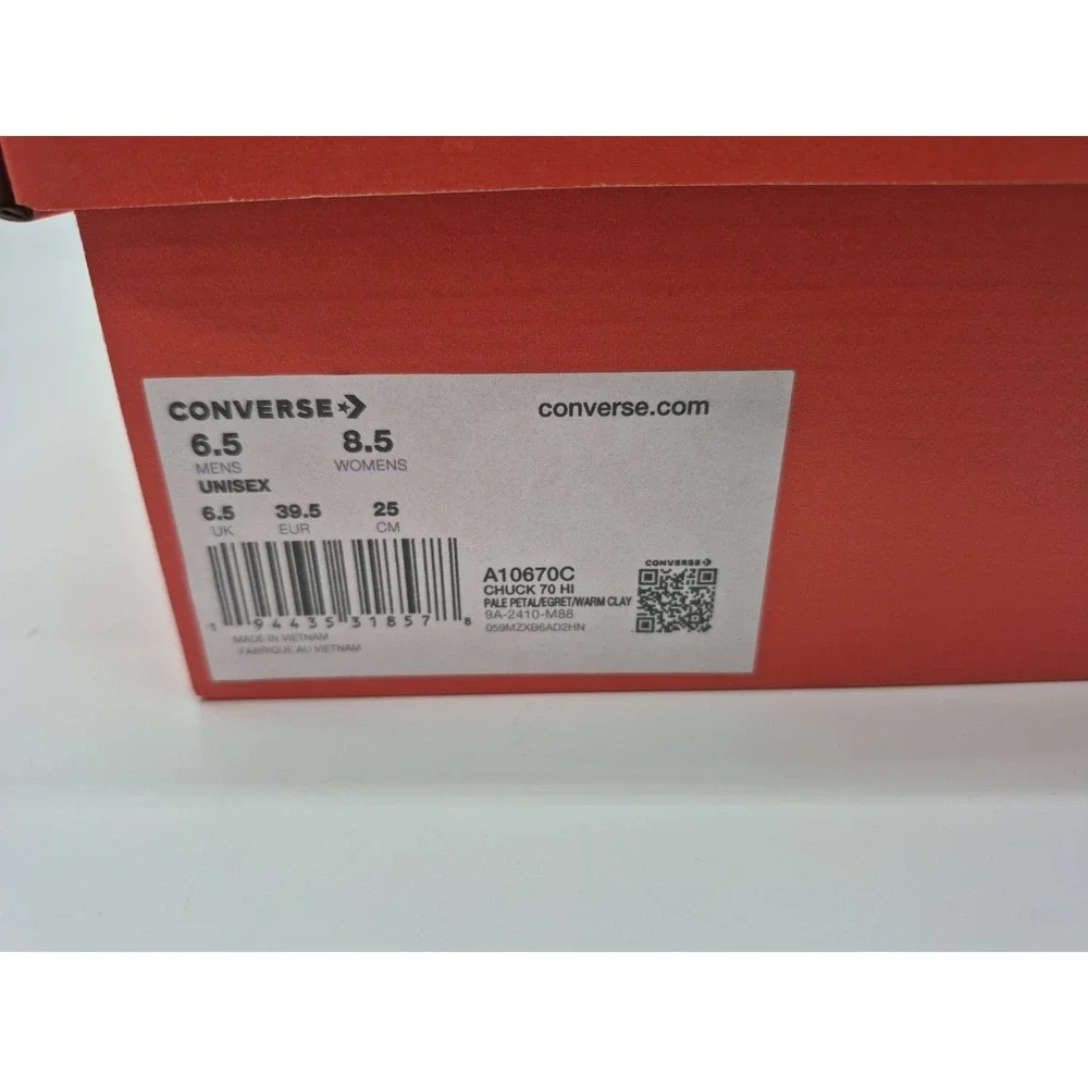 New NIB Converse All Star Chuck Taylor 70 Hi A10670C Unisex M6.5/ W8.5 Pink - Picture 9 of 10